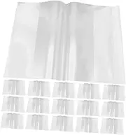 KALLORY 20pcs Transparent Book Cover Book Pouch Textbook Protection Cover Transparent Plastic