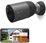 EZVIZ Security Camera, Outdoor Battery/Solar Panel Powered WiFi Camera, 1080P, 210 Days Battery Life, Color Night Vision, AI Person Detection, Waterproof, Built-in 32GB/Cloud Storage BC1C Single