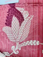 2 Scalamandre fabrics- VIVALDI - V 24” x H 13” - Color Marron & Linen On Red