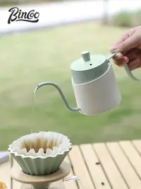 在飛比找樂天市場購物網優惠-抹茶綠手沖咖啡壺套裝手磨咖啡機器具v60濾杯陶瓷戶外裝備