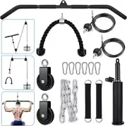 Fitness Cable Pulley System, Gym LAT and Lift Pulldown Machine Attachments NEW