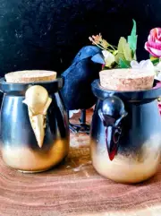 Apothecary Bottle. Witches Bottle. Stone Cast Resin And Lavender. Witchcraft.