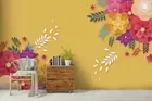 3D Floral Frame Wallpaper Wall Mural Removable Self-adhesive 92