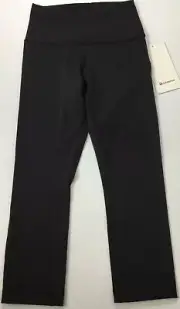 Lululemon Women Wunder Train HR Crop 21” Everlux LW6BFAS HBLK Gray Print Size 2