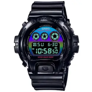【CASIO 卡西歐】G-SHOCK 虛擬彩虹系列 多彩光譜電子腕錶 母親節 禮物(DW-6900RGB-1)