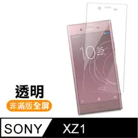 在飛比找PChome24h購物優惠-Sony Xperia XZ1 透明 9H 鋼化玻璃膜