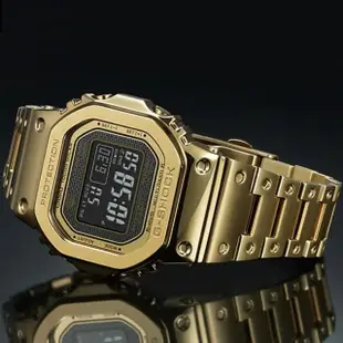 【CASIO 卡西歐】G-SHOCK 經典系列太陽藍芽電波手錶(GMW-B5000GD-9_43.2mm 金色)