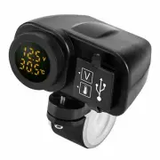 Useful Bike 3 In 1 4.2A Dual USB Dustproof LED Voltmeter Phone Charger