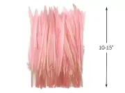 10 Pieces Light Pink Goose Pointers Long Primaries Wing Feathers Costume Supply