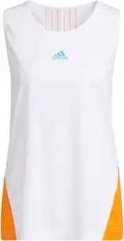 adidas 365 Women in Power Tank Top Women's, White/ Tennessee Orange