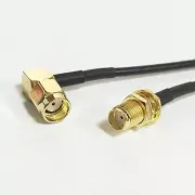 SMA female to RP SMA male angle pigtail Cable 20cm 8" for Wi-Fi Router RF RG174