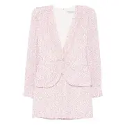 [Alessandra Rich] Alessandra Rich Floral-print Mini Dress 38 IT PINK/WHITE