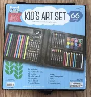 Bright Minds by Nicole Kids' Art Set With Carrying Case 66 Pieces. Never Used.