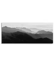 Stupell Industries Misty Sky Open Mountain Landscape Black White Photography Stretched Canvas Wall Art by Danita Delimont NoSize