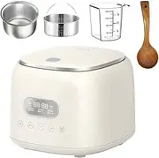 [generic] Low Sugar Rice Cooker, 8 Functions, 2.5L Capacity, Non-Stick Pan, Low Carb Rice Steamer Basket, Measuring Cups and Spoons, Perfect for 2-5 People