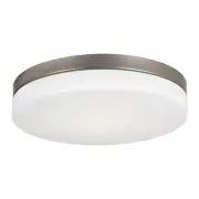 AFX OSCF11LAJD1 Oscar 11"W LED Flush Mount Drum Ceiling Fixture - Nickel