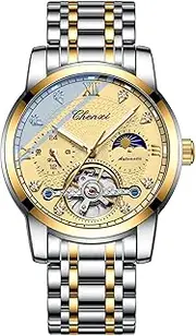 [DAXIAOYU] Mens Watch Luxury Stainless Steel Automatic Mechanical Tourbillon Wrist Watches for Men