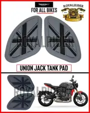 ''UNION JACK TANK PAD'' GREY For All TRIUMPH MotorCycles