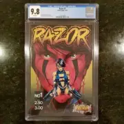 RAZOR 1 CGC 9.8 WHITE Pages London Night Studios 1992 Everette Hartsoe 1st Print