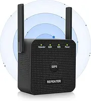 WiFi Extender, 300Mbps Home WiFi Booster Wireless Internet Repeater Covers Up to 3650 Sq.ft and 45 Devices, Internet Booster - with Ethernet Port, Easy Setup
