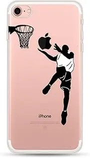 for iPhone 7 / iPhone 8 Case Cover, CrazyLemon Transparent Soft TPU Gel Perfect Fit Slim Clear Creative 3D Painting Printed Flexible Silicone Skin Shock Scratch Resist Protective Cover Case for iPhone 7 / iPhone 8 4.7 inch - Play Basketball