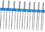 TEHAUX 9Pcs Twin Needles for Sewing Machines Durable Wear Needles Compatible with Electric Vintage Sewing Machines Easy to Use Store Essential Sewing