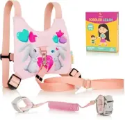Toddler Leash Harness Kid Child Safety Baby Pink Bunny