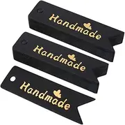 FOMIYES Handmade Tags Labels for DIY Crafts 100pcs Christmas Stickers Cards Wedding Favors Tags