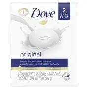 Dove Original Beauty Bar 3.75 oz each 2 Soap Bars