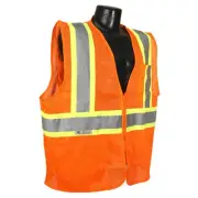Radians SV22-2ZOM-3X Polyester Mesh Economy Class 2 High Visibility Zipper Cl...