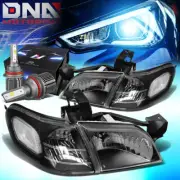 FOR 1997-2005 VENTURE/SILHOUETTE HEADLIGHTS+CORNER LIGHT W/LED KIT+ FAN BLACK