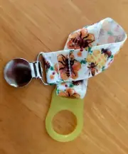 MAM Dummy clip pacifier dummy Soother- Bees & Flowers (1 Set Of 2 Dummy Clips)