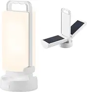 Camping Lantern Solar Lights, Rechargeable Waterproof Outdoor Camping Essentials, Dimmable Lanterns for Power Outages, Camp Gear, Emergency, Indoor, Cool White