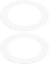 uxcell 3.31" ID 4.33" OD Goof Rings for Recessed Light, 2 Pack Matte White Goof Metal Trim Ring Lighting Fixture for Ceiling Wall Recessed Can Downlights
