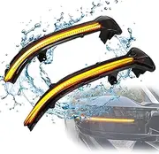 Dynamic Blinker, LED Turn Signal Light Side Rear-View Mirror Light Flash Lamp Car Side Indicator, Compatible with BMW 3/5/6/7/8 Series G38 G30 G31 G11 G20 M5(Yellow)