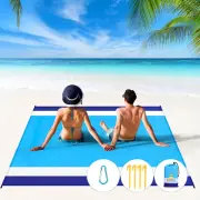 BYDOLL Beach Blanket Waterproof Sandproof 78''×81'' 1-7 Adults Oversized Lightwe