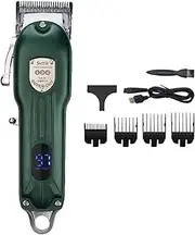 Digital Display High-Power Barber Home Electric Oil Head Clippers Professional S ling Green