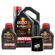 7L Motul 8100 X-CLEAN EFE 5W30 Wix Filter Engine Motor Oil Change Kit API SN (for: Daihatsu)