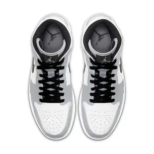 NIKE AIR JORDAN 1 MID 男 籃球鞋 運動鞋 AJ1 喬丹 灰白-554724092