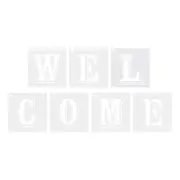 5.3 Inch Letter Stencils Reusable Plastic Alphabet Templates WELCOME White 1 Set