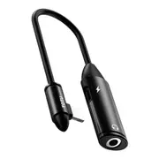 EAUC-21 Revial Series 8 Pin Male to 8 Pin + 3.5mm Female 2 in 1 Mini Portable Audio & Charging Adapter
