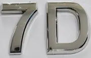 Apartment Number 7D Sign/Mailbox Number Sign, . (Silver,3D,)-REF24-1027