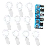 Fairy Lights Battery Operated String Lights, 10 LED on 3.3ft 10 Pack Cool White
