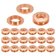 15.5mm(5/8 Inch) Brass Hole Eyelets, 20 Pcs Arc Surface Grommets, Rose Gold