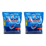 2x 60pc Finish Dishwasher Tablets Powerball Power All-in-1 Dish Cleaner Lemon