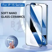 For iPhone 15 14 13 Pro Max Plus 9H Ceramic Nano Flex Film HD Screen Protector