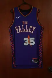 Kevin Durant Phoenix Suns "The Valley" Purple Nike NBA Jersey - Size Large