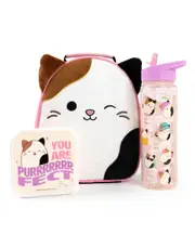 Vanilla Underground Squishmallows Girls Lunch Bag, Lunch Box and Bottle Set Multicoloured Cam - One Size