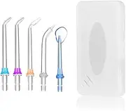 ANSWER Y&M Jet Tip for All Types of Answer Y&M Oral Irrigator (5 Tips and Case) (White)
