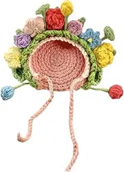 Abbraccia Knitted Floral Headgear Cover Hood for Plush Stuffed Animals Multifunctional